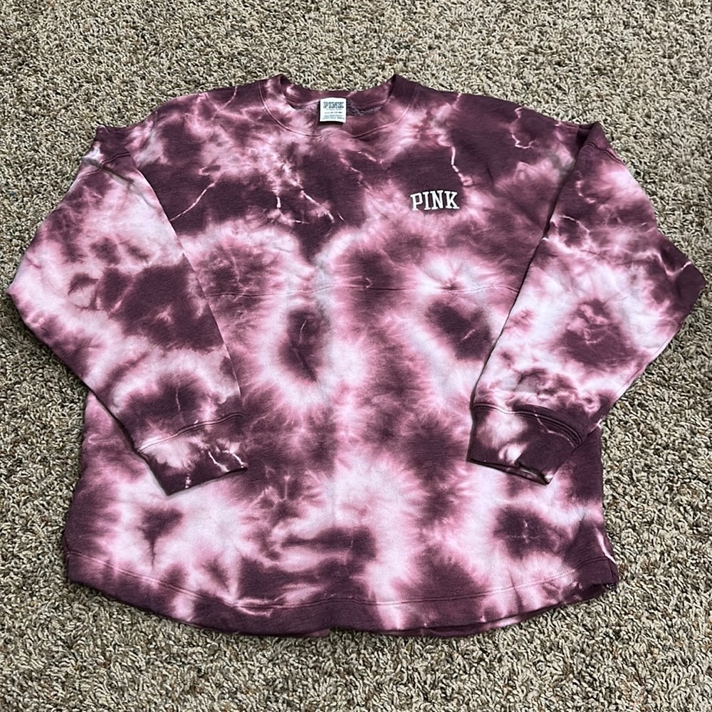 Pink Fleece Oversized Crew Sweatshirt, so SM.
